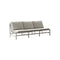 SOFA DE EXTERIOR DE TRES ASIENTOS EN TELA Y MARCO BEIGE CUERDA TAUPE