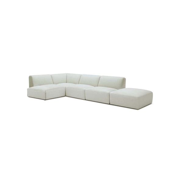 SOFA SECCIONAL 5PCS ESTACIONARIO EN TELA BEIGE