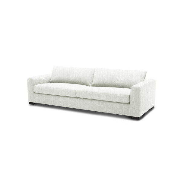 SOFA ESTACIONARIO DE 3 ASIENTOS EN TELA BLANCA