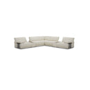 SOFA SECCIONAL ESTACIONARIO EN TELA BEIGE