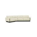 SOFA SECCIONAL ESTACIONARIO EN TELA BLANCA