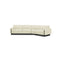 SOFA SECCIONAL ESTACIONARIO EN TELA BLANCA
