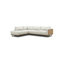 SOFA SECCIONAL ESTACIONARIO EN TELA BEIGE