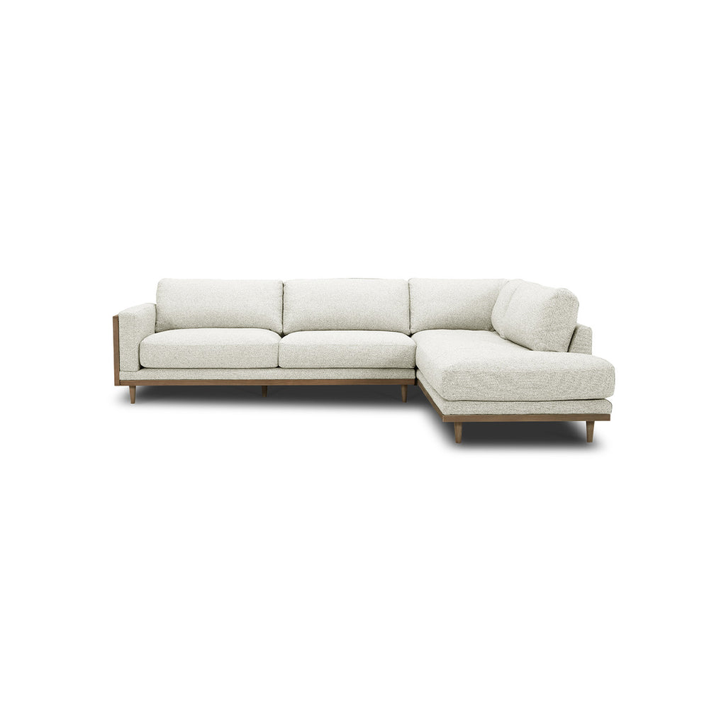 SOFA SECCIONAL ESTACIONARIO EN TELA BEIGE
