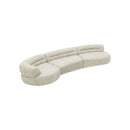 SOFA SECCIONAL ESTACIONARIO EN TELA BEIGE 3PCS