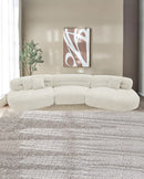 SOFA SECCIONAL ESTACIONARIO EN TELA BEIGE