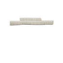SOFA SECCIONAL ESTACIONARIO EN TELA BEIGE 4PCS