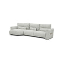 SOFA SECCIONAL ESTACIONARIO EN TELA BEIGE