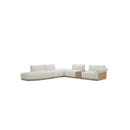 SOFA SECCIONAL ESTACIONARIO EN TELA BEIGE