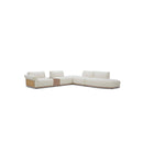 SOFA SECCIONAL ESTACIONARIO EN TELA BEIGE