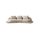 SOFA ESTACIONARIO DE TRES ASIENTOS EN TELA MARRON KAKI