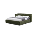 CAMA KING EN TELA VERDE