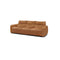 SOFA RECLINABLE ELECTRICO DE TRES ASIENTOS CON FRENTE DE PIEL CAMEL