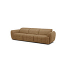 SOFA RECLINABLE ELECTRICO DE TRES ASIENTOS CON FRENTE DE CAMEL