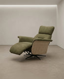 BUTACA RECLINABLE MANUAL EN TELA VERDE