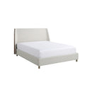 CAMA KING EN TELA BEIGE