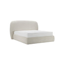 CAMA KING EN TELA BEIGE