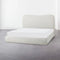 CAMA KING EN TELA BEIGE