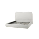 CAMA KING EN TELA BEIGE