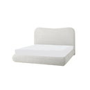 CAMA KING EN TELA BEIGE