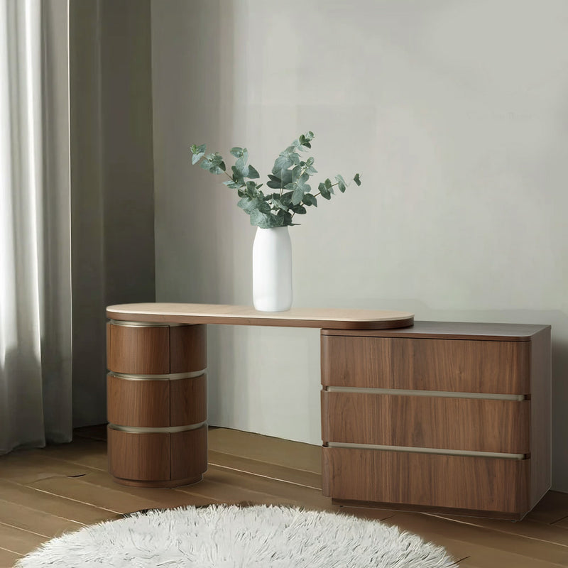 ESCRITORIO ACABADO DE MADERA Y CERAMICA