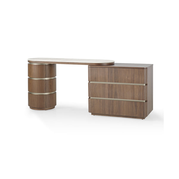 ESCRITORIO ACABADO DE MADERA Y CERAMICA