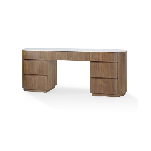 ESCRITORIO ACABADO DE MADERA Y CERAMICA