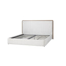 CAMA KING EN TELA BEIGE
