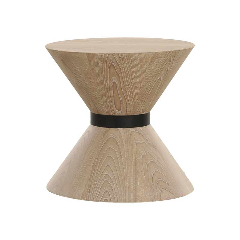 MESA LATERAL ACABADO DE MADERA NATURAL