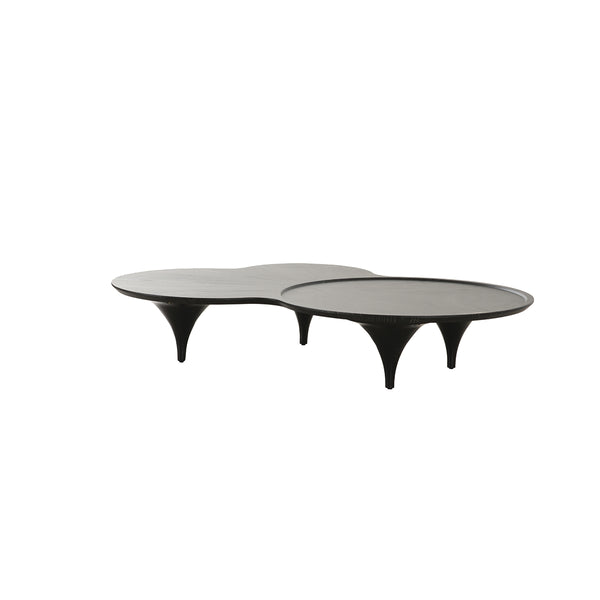 MESA DE CENTRO ACABADO DE EN MADERA NEGRA
