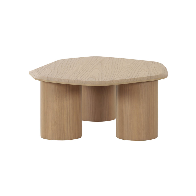 MESA DE CENTRO ACABADO DE EN MADERA CLARA