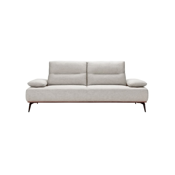 SOFA ESTACIONARIO DE TRES ASIENTOS EN TELA BEIGE