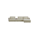 SOFA SECCIONAL ESTACIONARIO EN TELA BEIGE 4PCS
