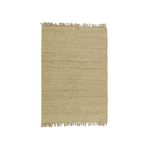 JUTE AND JUTE PANJA WEAVE DURRIE WITH FRINGES