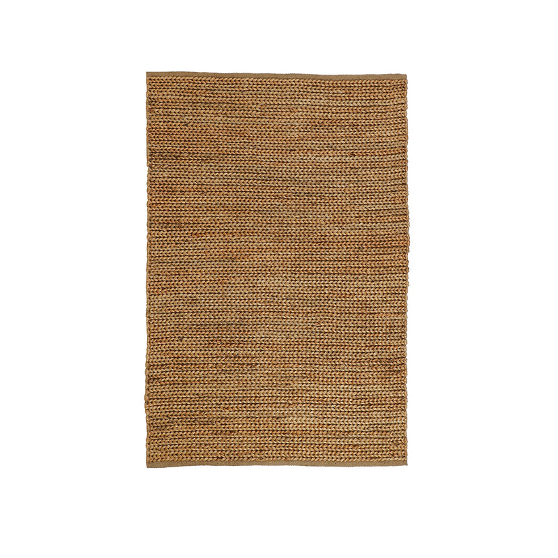 JUTE AND JUTE SHUTTLE WEAVE DURRIE WITH HAMMING