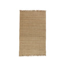 JUTE AND JUTE PANJA WEAVE DURRIE WITH FRINGES