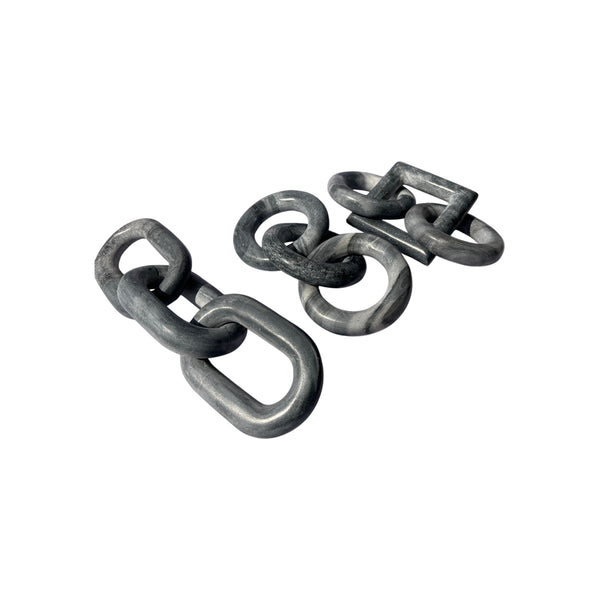 CADENA DE MARMOL NEGRA SET DE 3