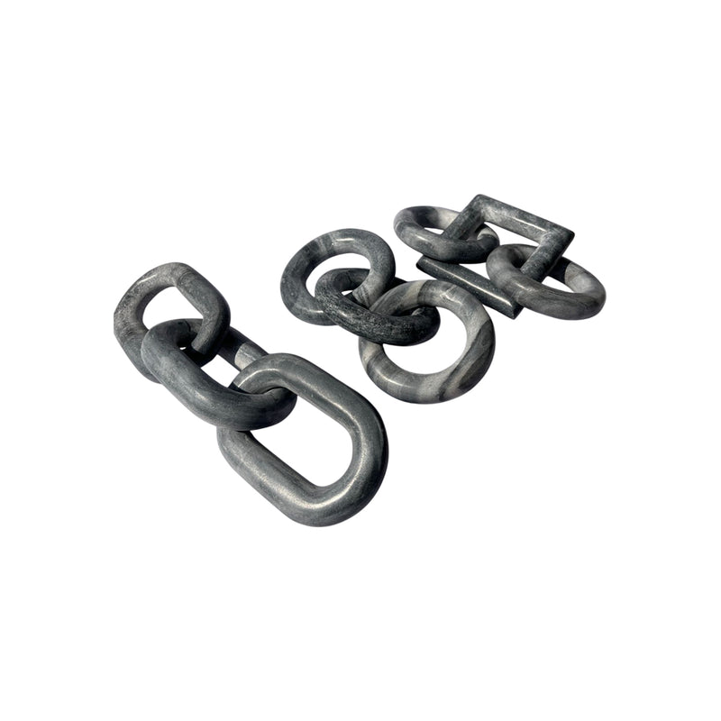 CADENA DE MARMOL NEGRA SET DE 3