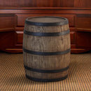 MESA LATERAL BARRIL ACABADO DE MADERA