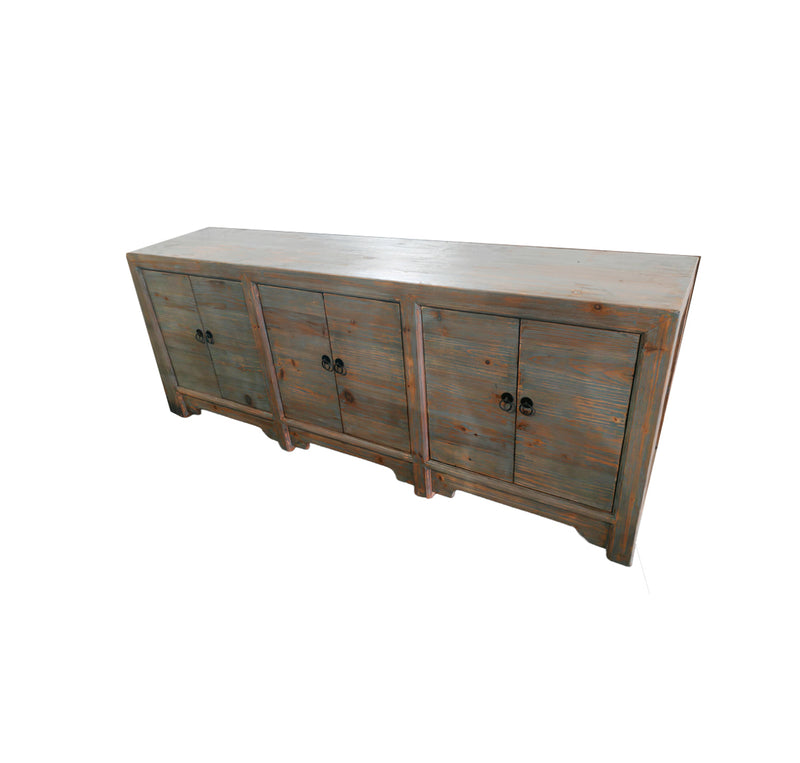 BUFETERA ACABADO DE MADERA LAVADO VERDE VIEJO