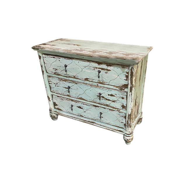 GABINETE ACABADO DE MADERA LAVADO VERDE MENTA