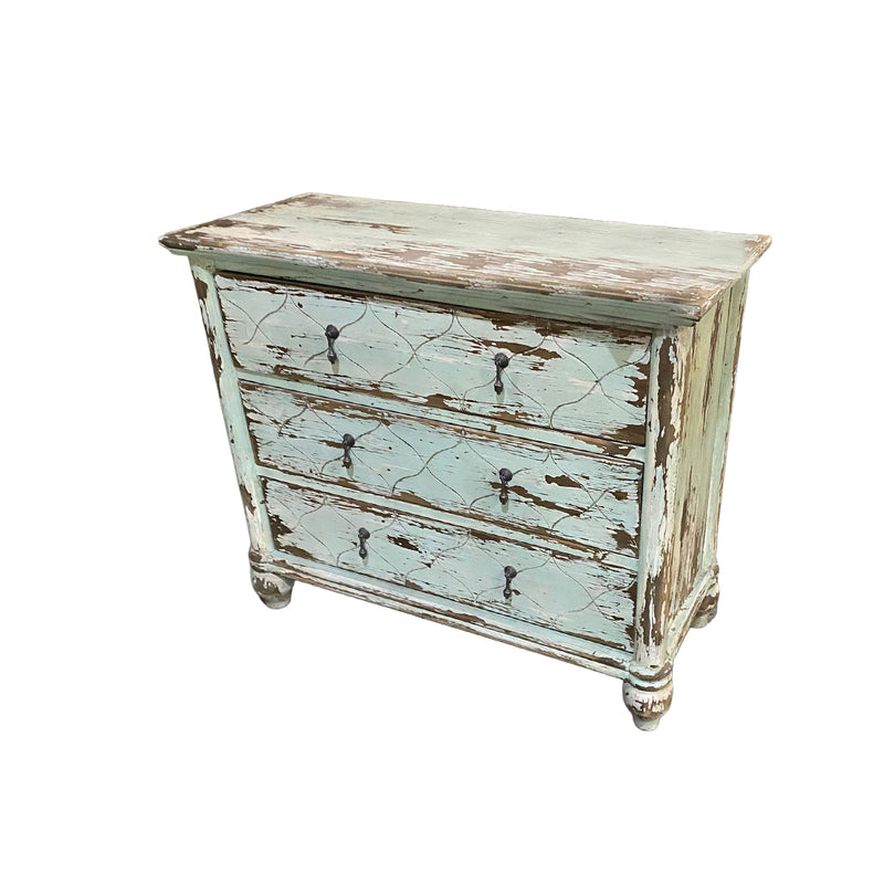 GABINETE ACABADO DE MADERA LAVADO VERDE MENTA