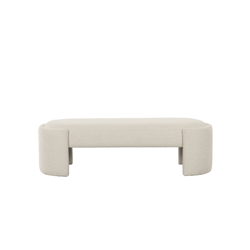 OTOMAN EN TELA BLANCA