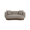 SOFA ESTACIONARIO DE DOS ASIENTOS EN TELA TEXTURIZADA MARRON