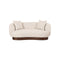 SOFA ESTACIONARIO DE DOS ASIENTOS EN TELA TEXTURIZADA CREMA
