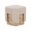 OTOMAN EN TELA TEXTURIZADA KAKI