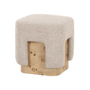 OTOMAN EN TELA TEXTURIZADA KAKI