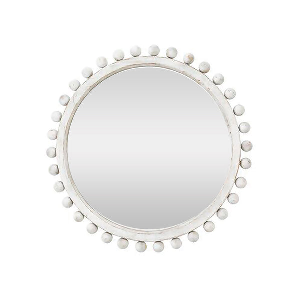 ESPEJO ACABADO EN MADERA BLANCO LAVADO