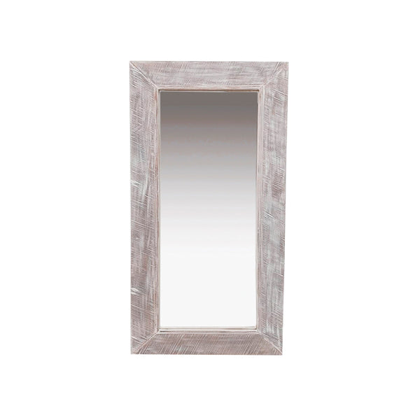 ESPEJO ACABADO EN MADERA BLANCO LAVADO