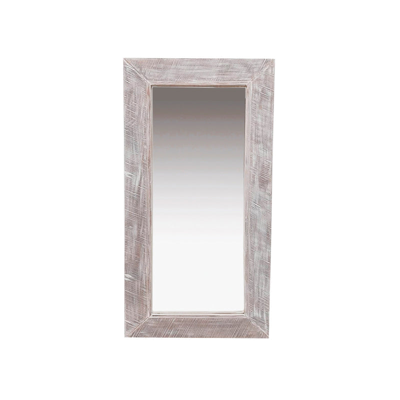 ESPEJO ACABADO EN MADERA BLANCO LAVADO